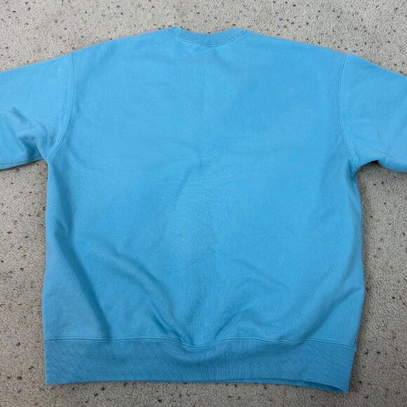 Nike Lab Solo Swoosh Heavyweight Sweatshirt Blue Fleece Lined Size Large Men's - Picture 3 of 4